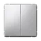 Переключатель проходной двухклавишный Systeme Electric ArtGallery Алюминий GAL000365