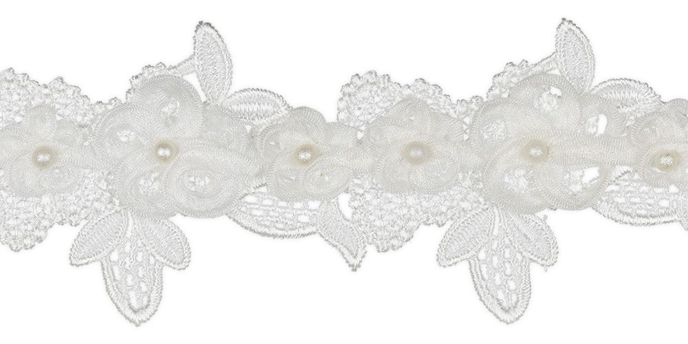 Лента декоративная 55 мм, 5 м, 01 белый, Floranta Lady's slipper Лента декоративная 55 мм, 5 м, 01 белый, Floranta Lady's slipper