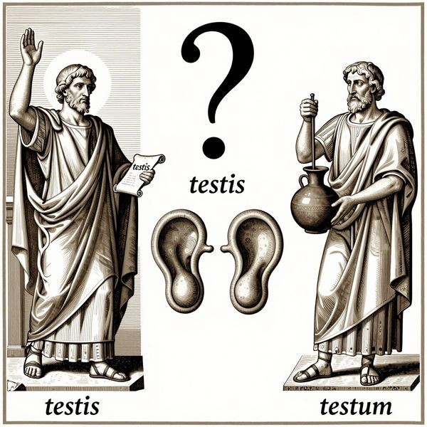 Testis: свидетель, яичко и тест