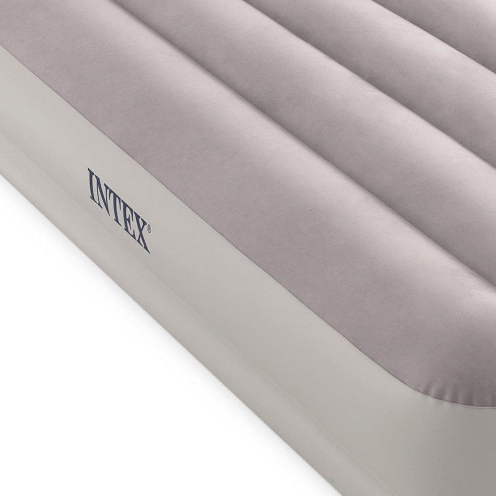 Надувной матрас Intex Prestige Downy 152х203х30 см 64179, двуспальная надувная кровать с внешним USB-насосом