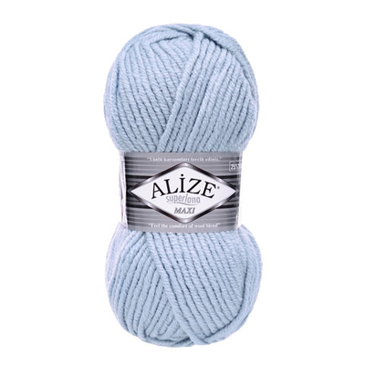 Пряжа Alize (Ализе) Superlana Maxi / уп.5 мот. по 100 г, 100м, 480 светло-голубой A