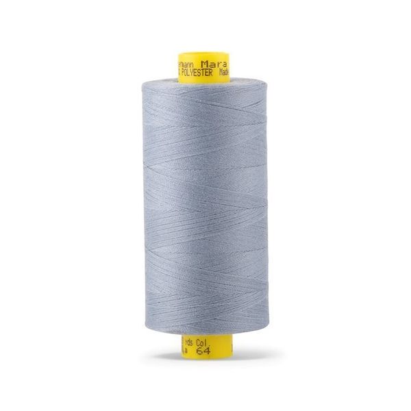 Нитка Gutermann Mara 120 (1000 метров), 1 кат., универсальная | 064 серый джинс