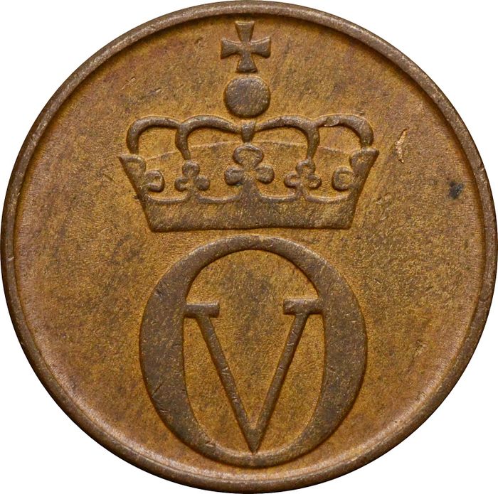 2 эре 1959-1972 Норвегия XF