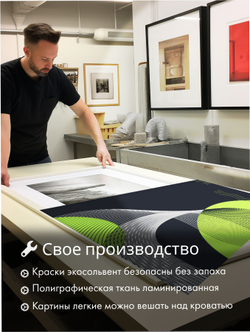 Картина Бирюзовая гармония модульная 50x70см 3шт.