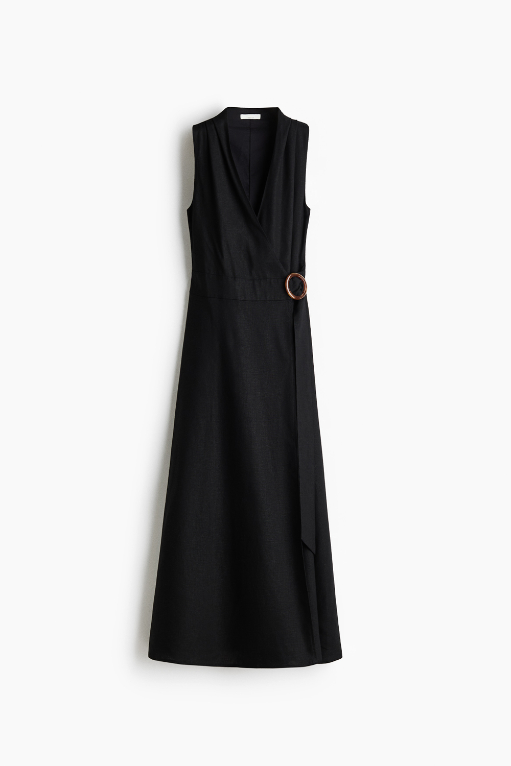 Платье с запахом из смеси со льном - H&M