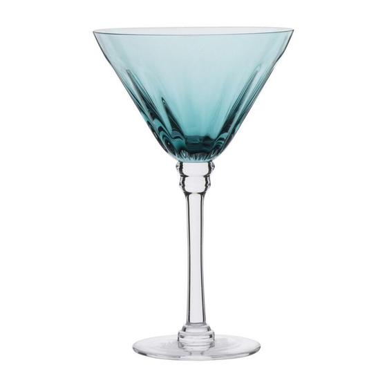 Рюмка коктейльная 350 мл Мартини голубая "Azure" d 12,5 см h19,5 см P.L. - BarWare [4]