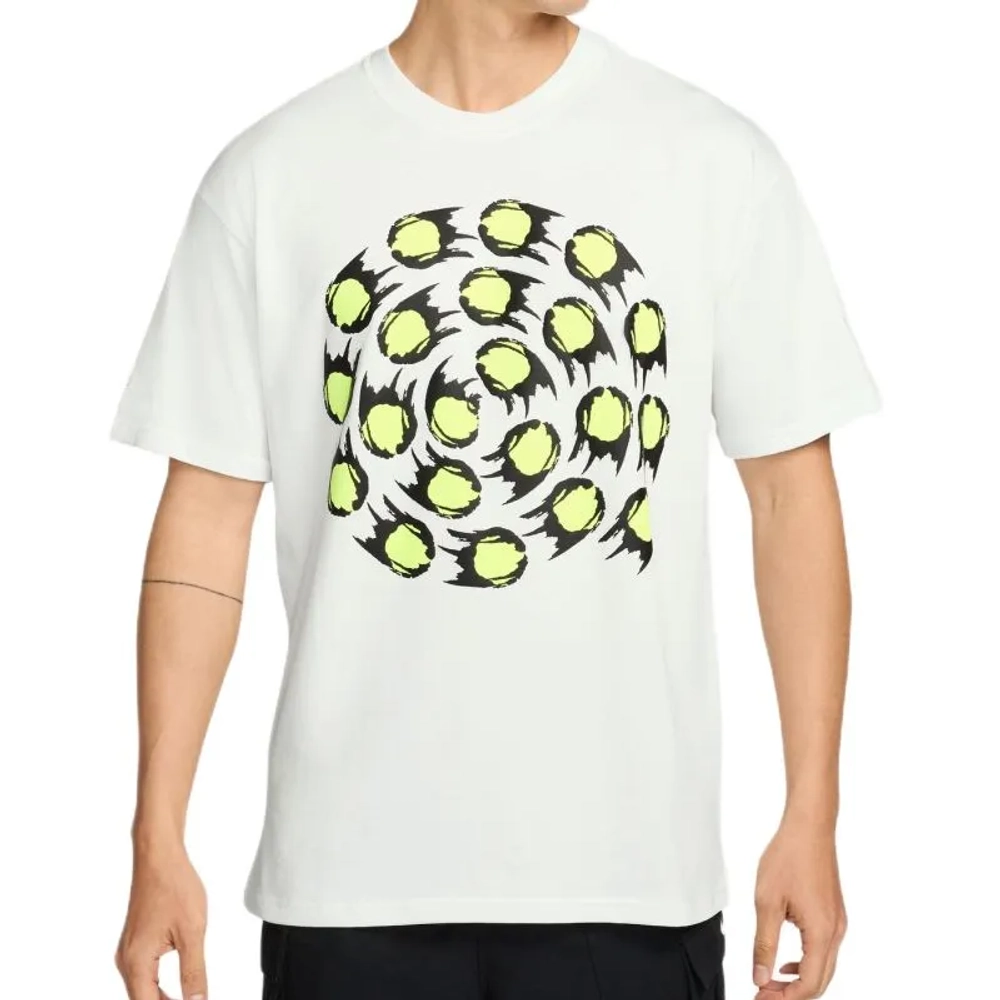 Мужская теннисная футболка Nike Club Rules Logo2 - summit white