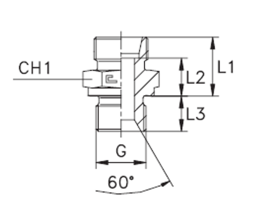 Штуцер FB DL28 BSP 1 (корпус)