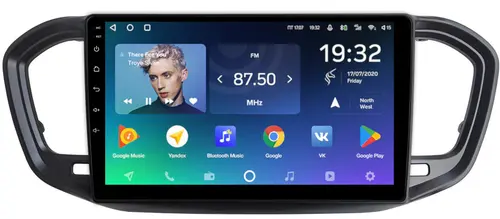 Магнитола для Lada Vesta NG 2023+ (без ШГУ, рамка черная матовая) - Teyes CC2 PLUS монитор 9" QLED, Android 10, Быстрая, SIM-слот