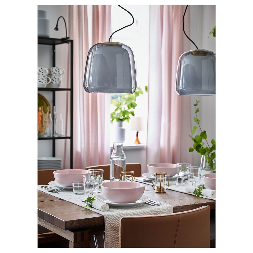 IKEA EVEDAL  (ИКЕА ЕВЕДАЛ)  -  Подвесной светильник, серый, 28 см