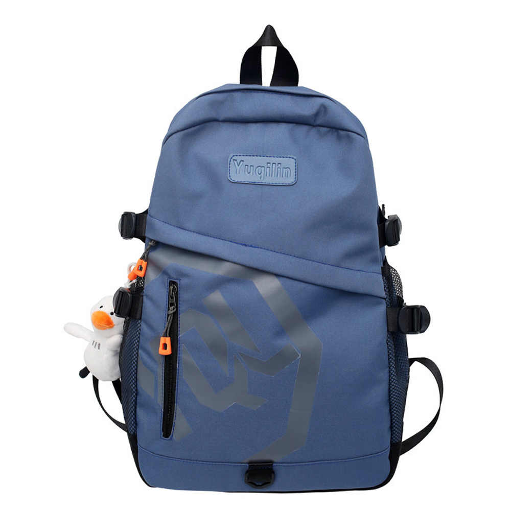 GEERDUN Nylon Backpack Unisex Black/Gray/White/Blue