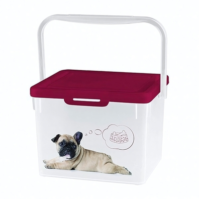 Контейнер для корма lucky pet 5.3л, собаки (бордовый)