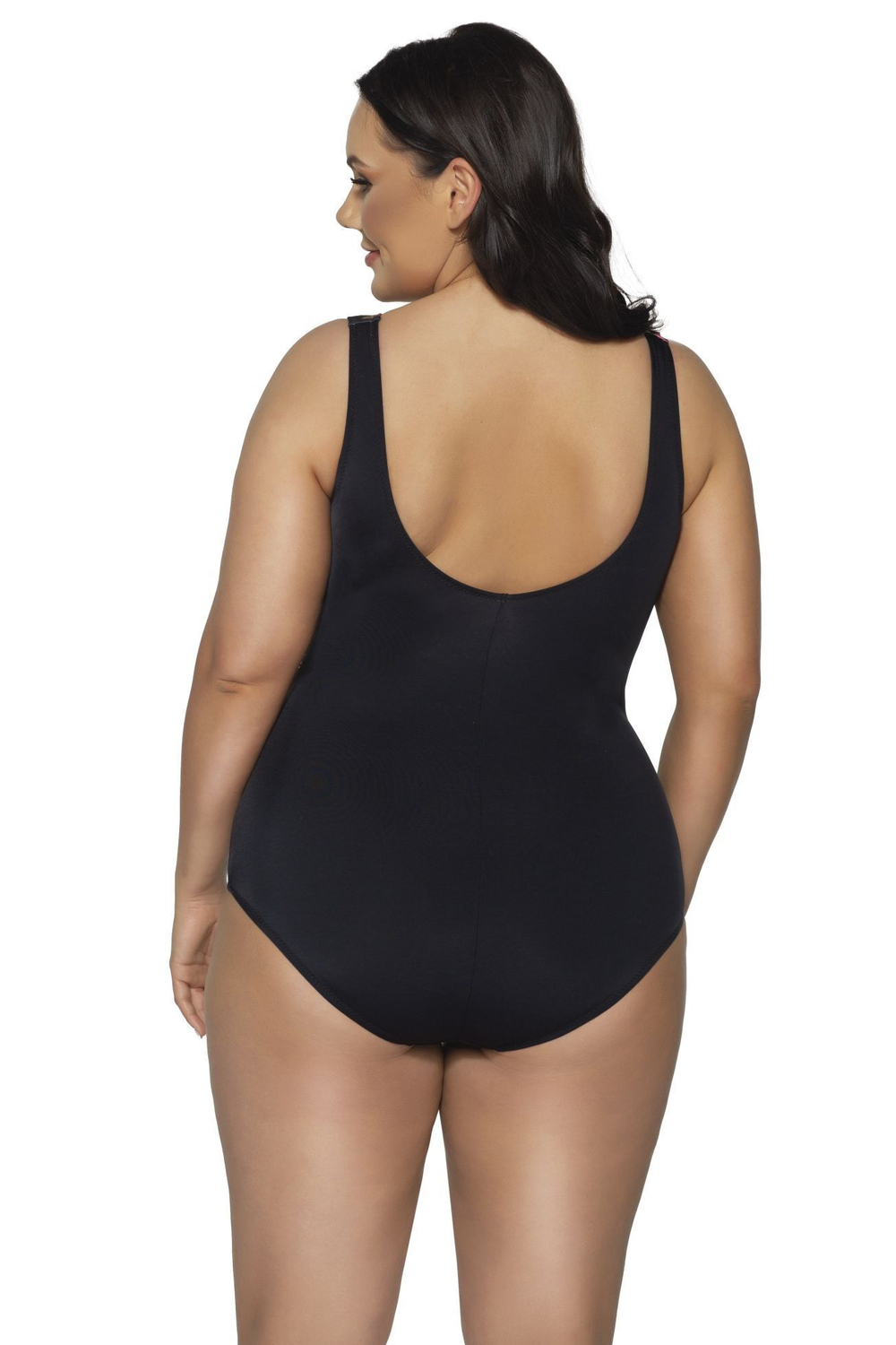 Слитный купальник с растительным принтом в верхней части (Размер: 75I) (Цвет: разноцветный)