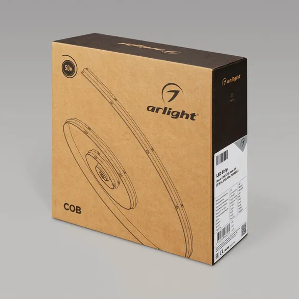 Светодиодная лента COB-X320-8mm 48V White6000 (8 W/m, IP20, 50m PRO REEL) (Arlight, -) 043246