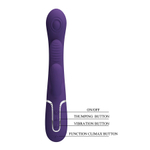 Сиреневый вибратор-кролик 22,2см с дополнительным язычком Pretty Love Triple Rabbit Multifuncional Vibrador BW-500041-2
