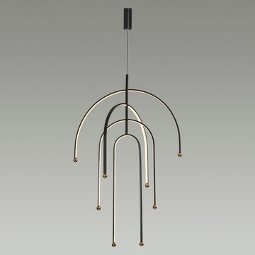 Подвесной светодиодный светильник 95W 3000К 6633/95L чёрный Memfi Odeon Light