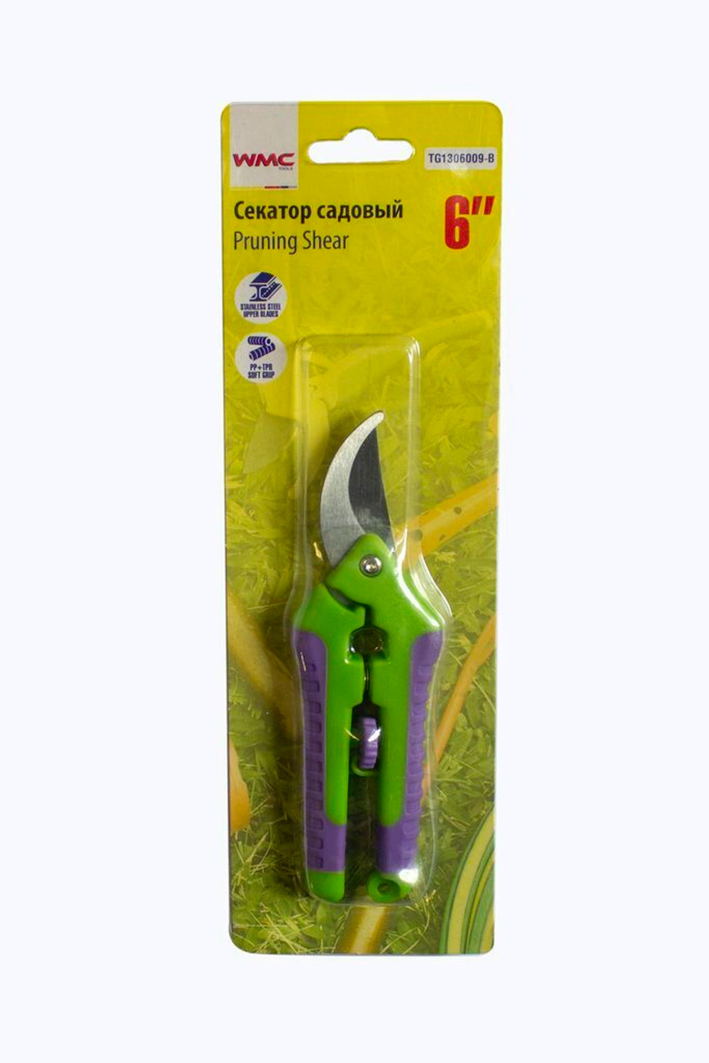 Секатор садовый с фиксацией(L-145мм) WMC TOOLS WMC-TG1306009-B