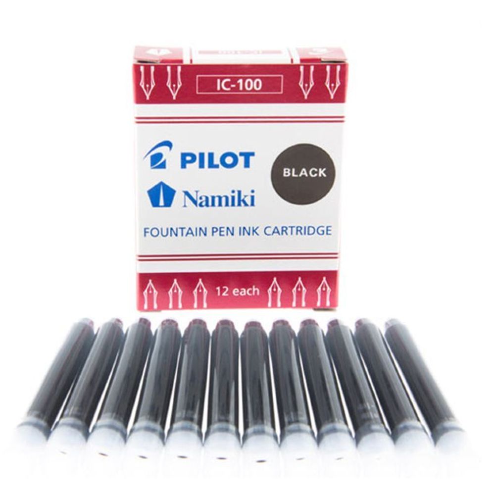 Картриджи для перьевой ручки Pilot Capless черные 12 шт. (IC-100-B)