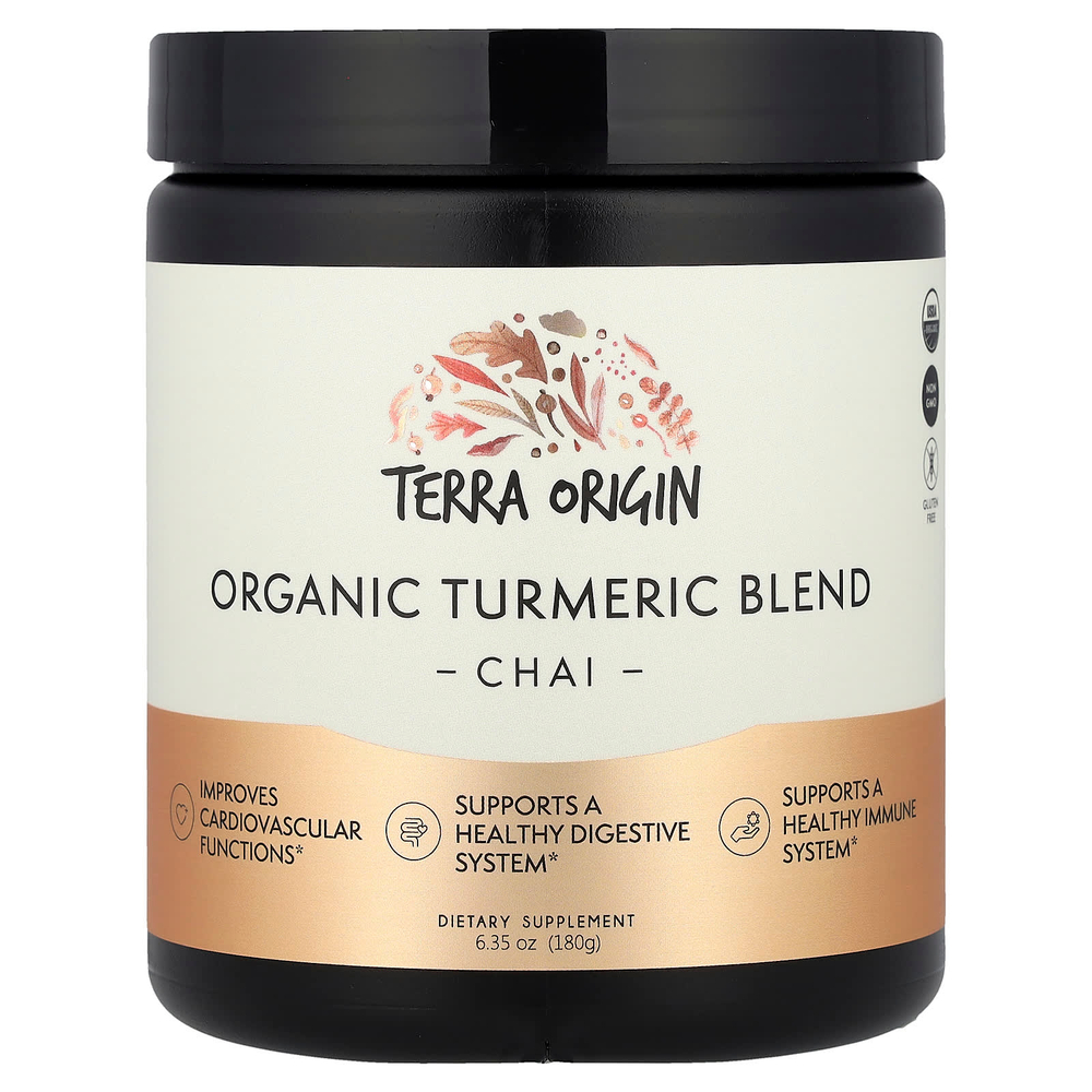 Terra Origin, Органическая смесь куркумы, чай, 180 г (6,35 унции)