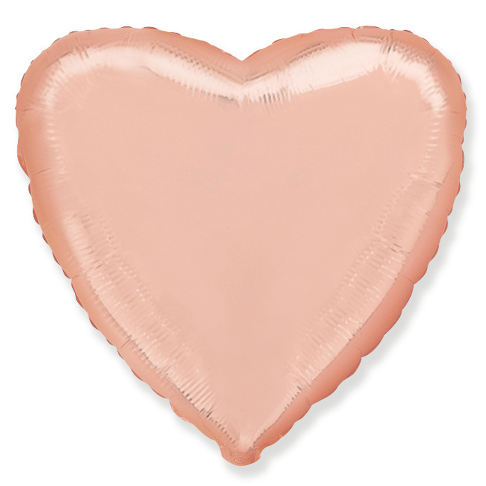 Сердце 18" Розовое золото / Rose gold Fm
