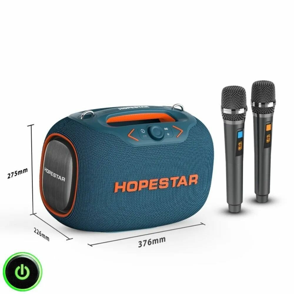 Bluetooth Колонка Hopestar Party Box 120W Black с функцией TWS, беспроводной динамик, колонка для пикника