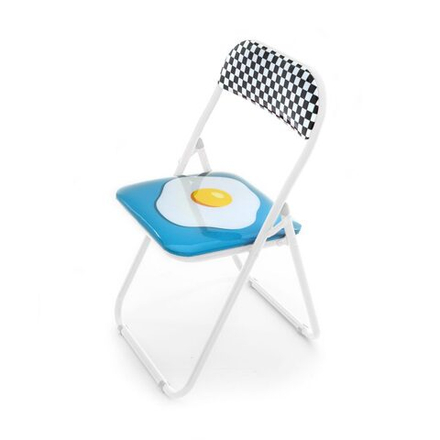 Складной стул Seletti Egg, голубой