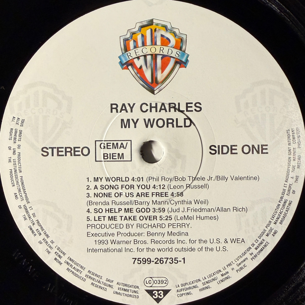 Ray Charles – My World (Германия 1993г.) Т