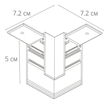 Коннектор угловой для магнитного шинопровода A480633 белый Linea-Accessories Arte Lamp