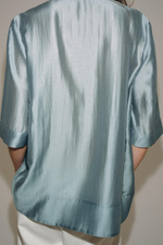 СТРУЯЩАЯСЯ БЛУЗА С КОРОТКИМИ РУКАВАМИ — ZW COLLECTION — ZARA