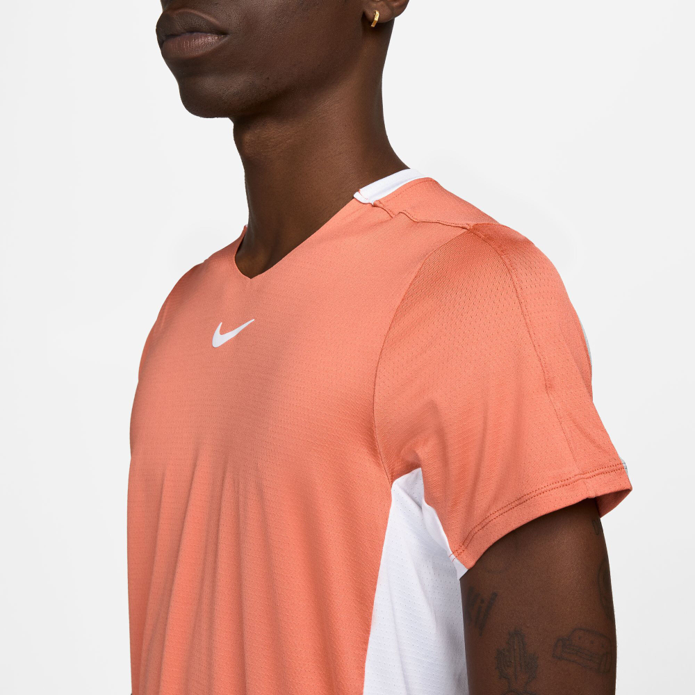 Мужское теннисное поло Nike Court Dri-Fit T-Shirt Men - Orange, White