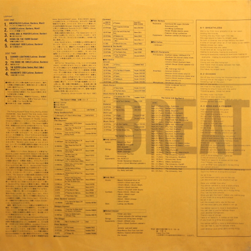 Camel / Breathless (LP)
