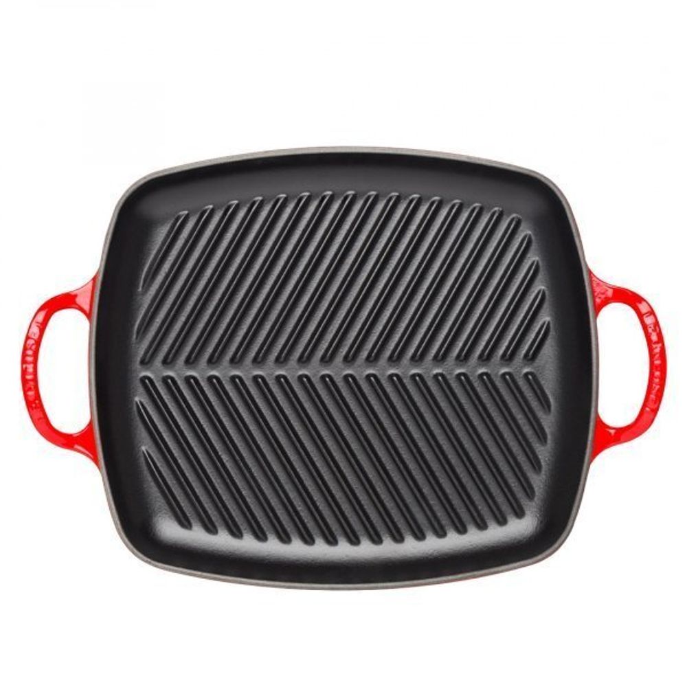 Чугунная сковорода-гриль Le Creuset, 30x27 см, Бордовая - 2