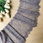 Широкое кружево эластичное 18см, Графит (lace/magn/180)