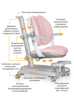 Детское кресло Mealux Ortoback Duo Plus Pink (арт. Y-510 KP Plus)