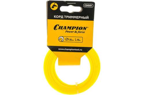 ЗИП Корд триммер (леска) 1,6мм, 15м Champion круглый