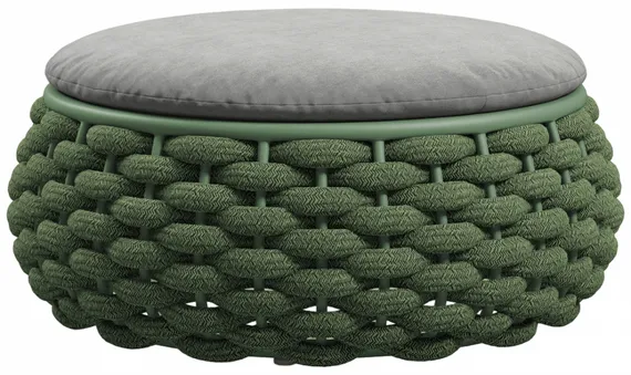 Уличный пуф-столик Pouf Ø80х30 см, зеленый