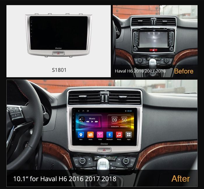 Магнитола для Haval H6 2016+ - Kuberg OL-1801 QLed, Android 13, Быстрейшая, CarPlay, SIM-слот