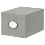 Коробка с крышкой IKEA KVARNVIK (КВАРНВИК), Серый, 25х35х20 см