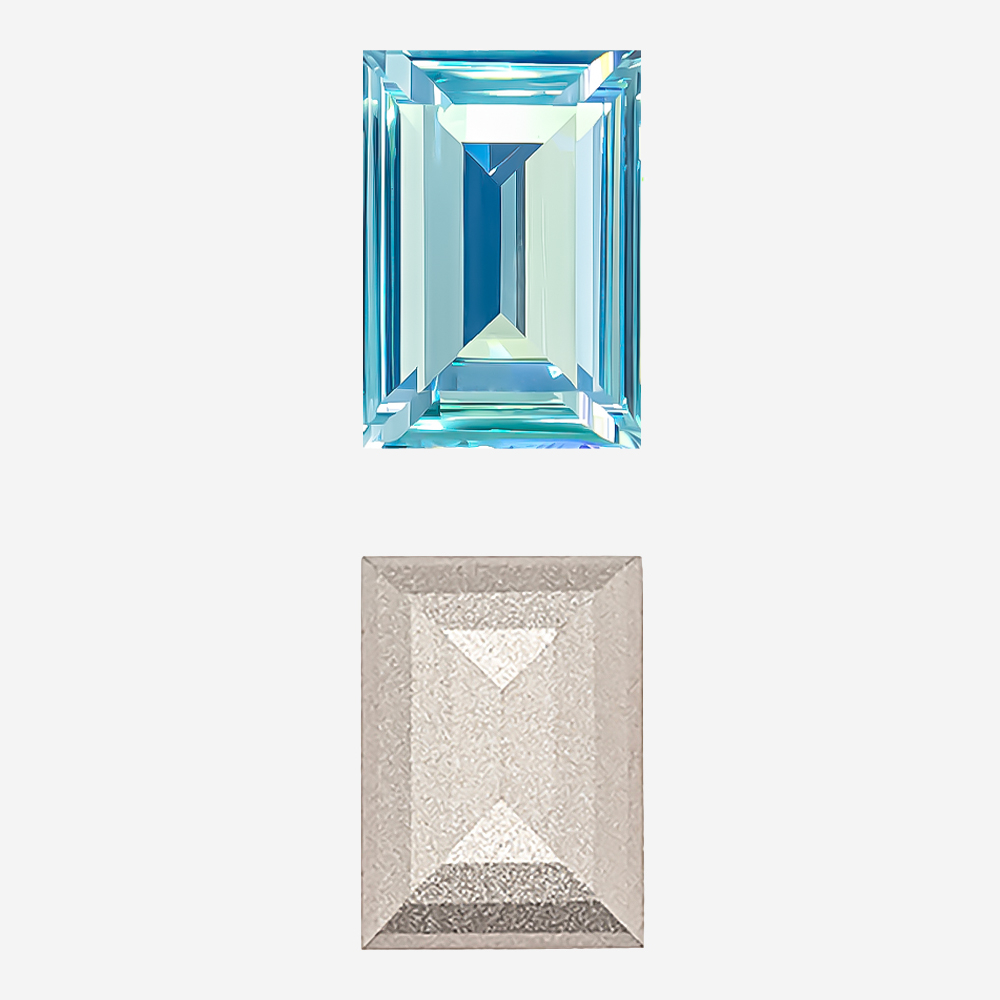 Кристалл Прямоугольник (Step Cut Fancy Stone), оттенок "Опаловый Бриз"/"Opal Breeze", 14*10мм