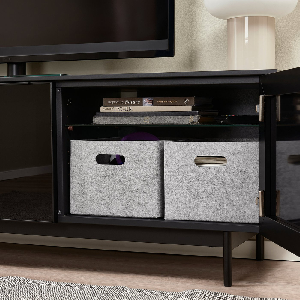 IKEA JÄGMÄSTARE  (ИКЕА ЙЭГМЭСТАРЕ)  -  Корзина - серая 25x35x20 см
