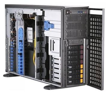 Сервер Supermicro SuperServer SYS-740GP-TNRT без процессора/без ОЗУ/без накопителей/количество отсеков 3.5" hot swap: 8/2 x 2200 Вт/LAN 10 Гбит/c
