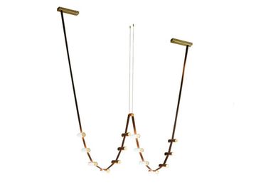 Baxter Wave Suspension Lamp, L 270 cm