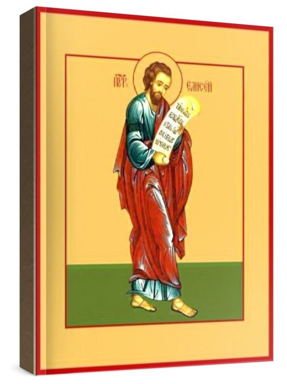 Елисей, пророк (рукописная икона)