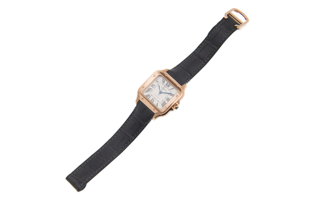 CARTIER SANTOS DE Automatic Mechanical Movement Men"s Watches Watch 35.1mm 35.1*8.83mm White Dial