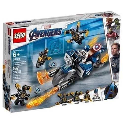 Конструктор LEGO Marvel Super Heroes 76123 Avengers Капитан Америка: Атака Аутрайдеров