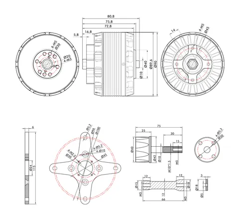 T-Motor AT8025 70CC KV160