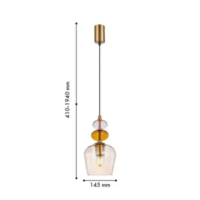 Подвес Vinglas 4339-1P, 1*E27*40W. ТМ F-Promo