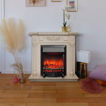 Каминокомплект Real Flame Dacota WT с очагом Fobos Lux Black RC