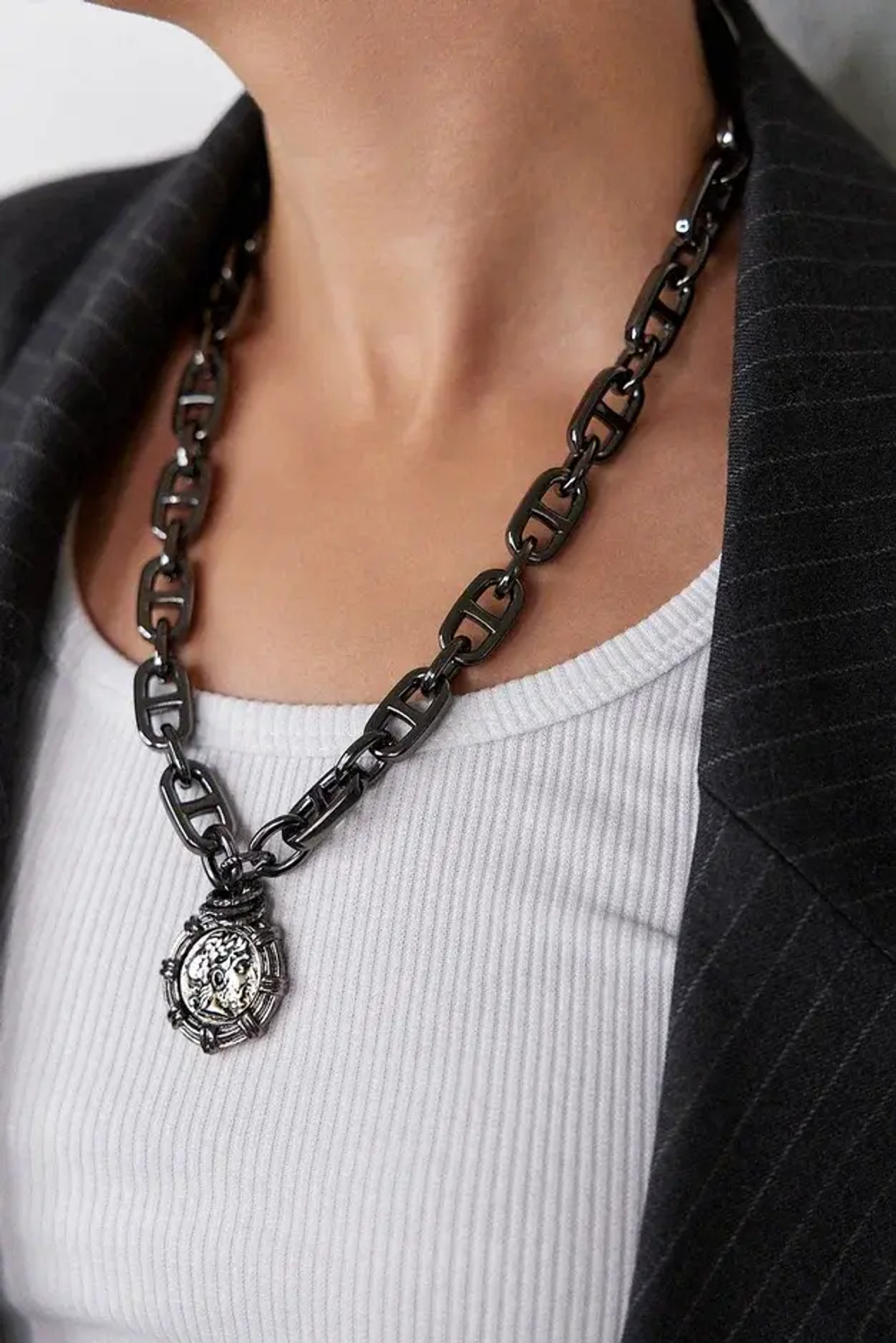 Coins Frame black br  Колье арт.2500