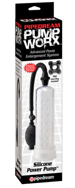 Вакуумная помпа для мужчин с насадкой Silicone Power Pump (Цвет: прозрачный)